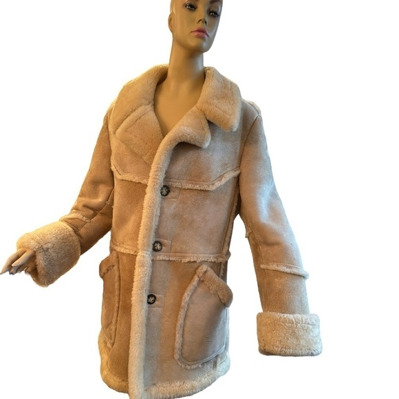Vintage Texas Tanning Authentic Shearling Leather Coat - Picture 1 of 14